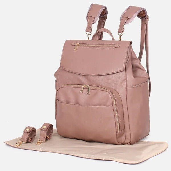 Sac à Langer Bébé en Cuir Rose