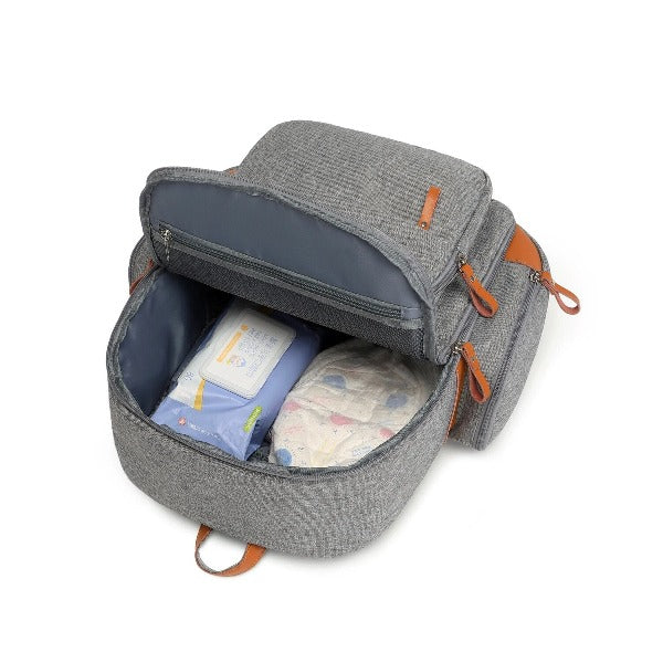Sac à Dos à Langer Gris Spacieux