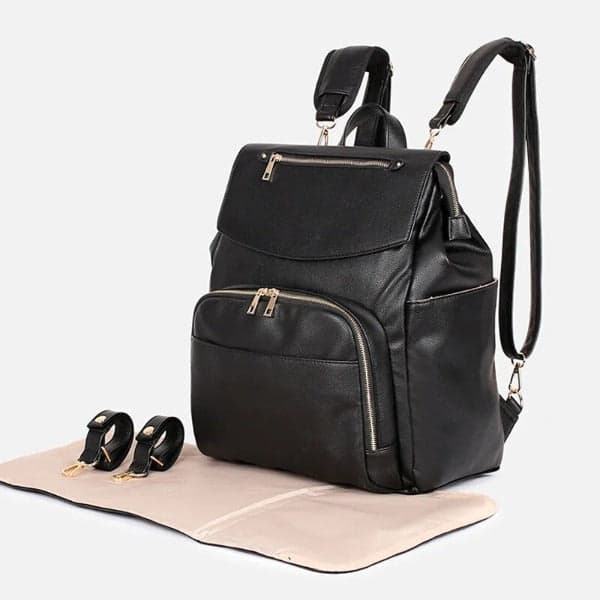 Sac à Langer Cuir Noir